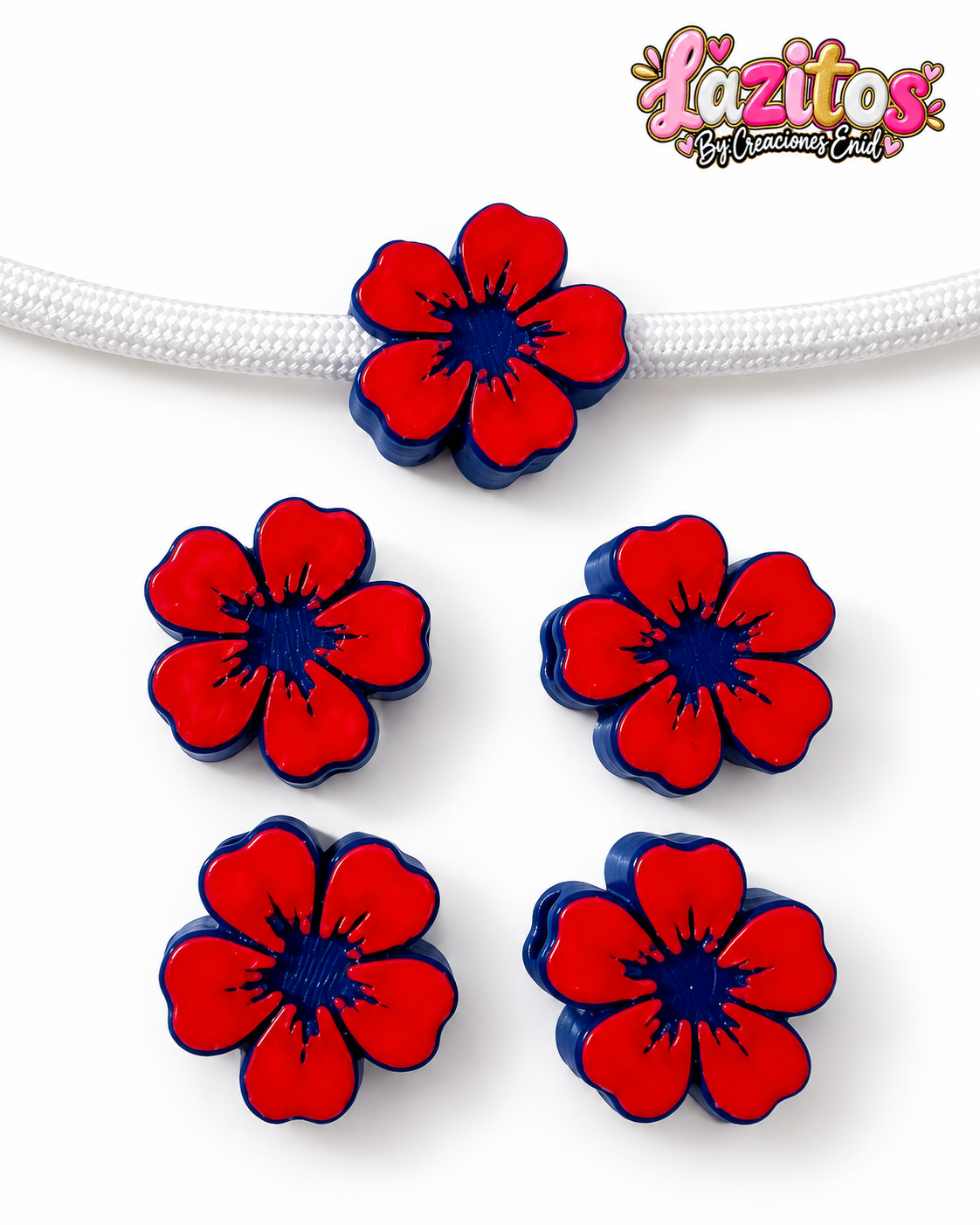 3D charm Flor amapola